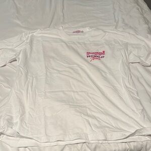 White and Pink Short Sleeve Tees